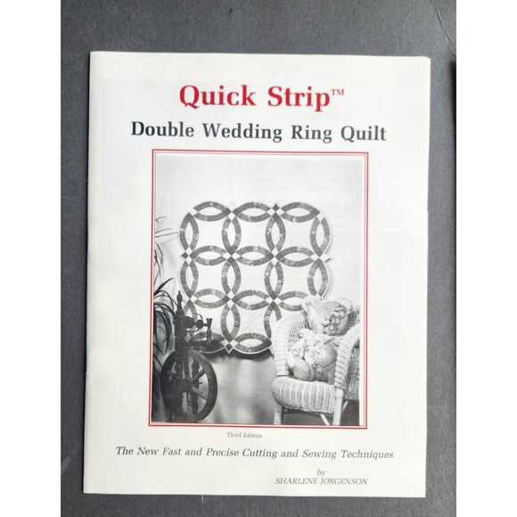 1988 Quick Strip Jorgenson Double Wedding Ring Quilt Acrylic Templates + Book - Picture 3 of 16